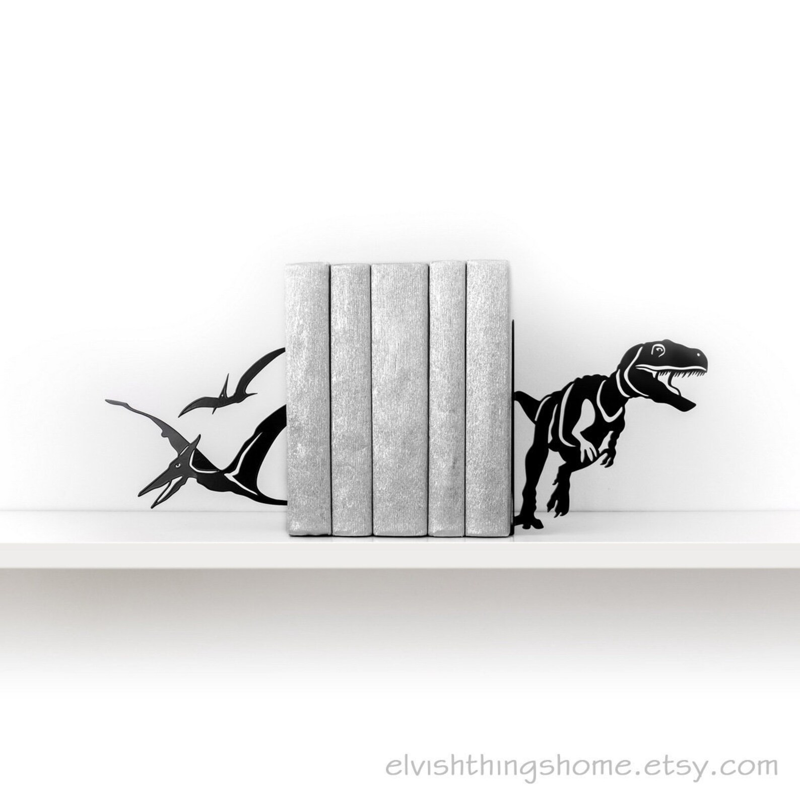 Bookend TRex Dinosaur book ends Dino bookends Metal bookends Etsy