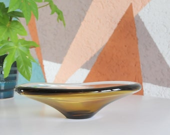 Vintage art glass bowl 50s Made in Sweden