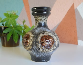 Brutalistische Fat Lava Vase 60er Jahre