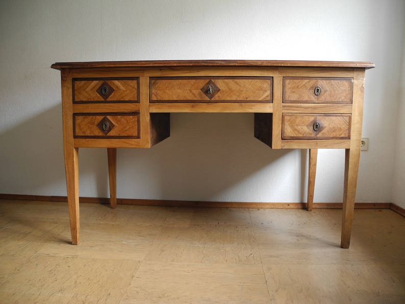 Desk Carpenter Work With Inlay Works Of Olive Wood Image 0