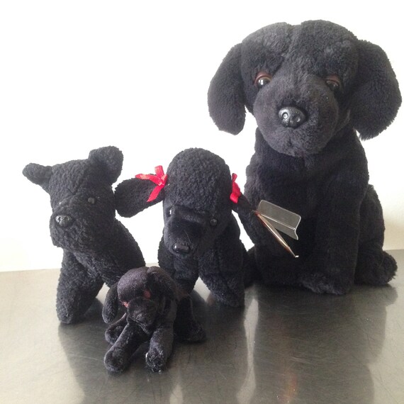 stuffed black poodle