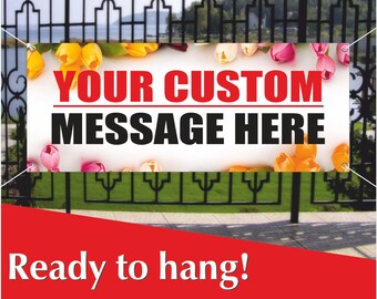 Custom Vinyl Banner Custom Party Banner Birthday Banner Custom Etsy