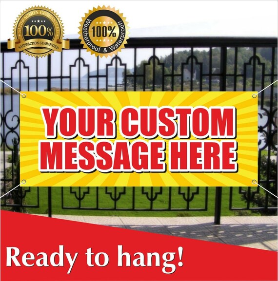 Custom Vinyl Banner Custom Party Banner Birthday Banner Custom Etsy