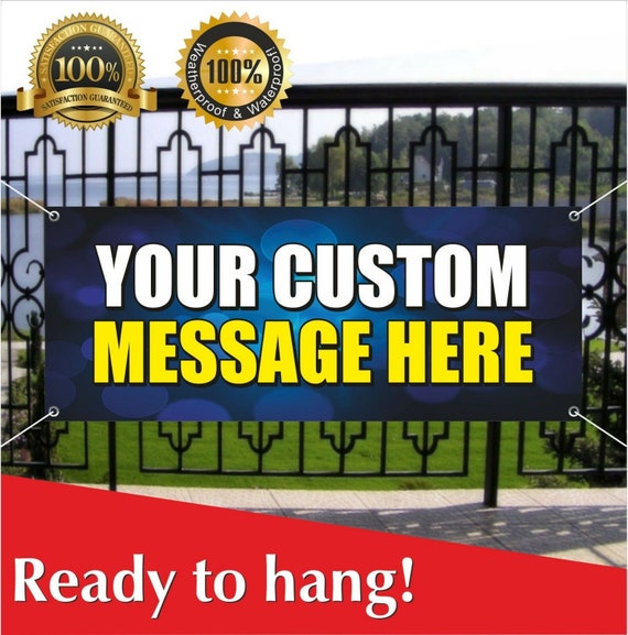 Custom Vinyl Banner Custom Party Banner Birthday Banner Custom Etsy