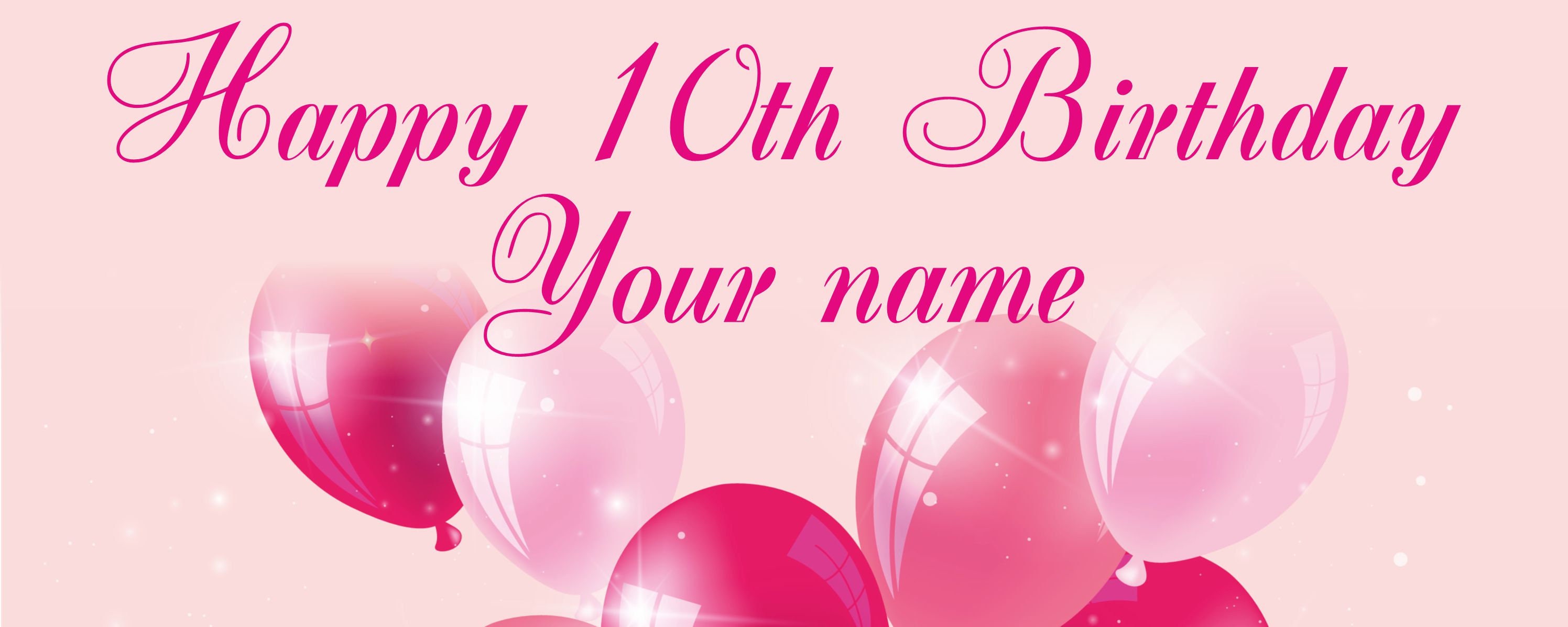 Happy 10th Birthday Banner Custom Banner Birthday Custom | Etsy