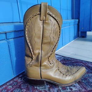 Dan Post designer cowboy boots in brown leather size usa 10