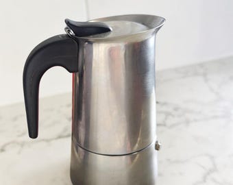 Vintage Guido Bergna 6-Cup Moka Pot – Inox Stainless Steel Espresso Brewer