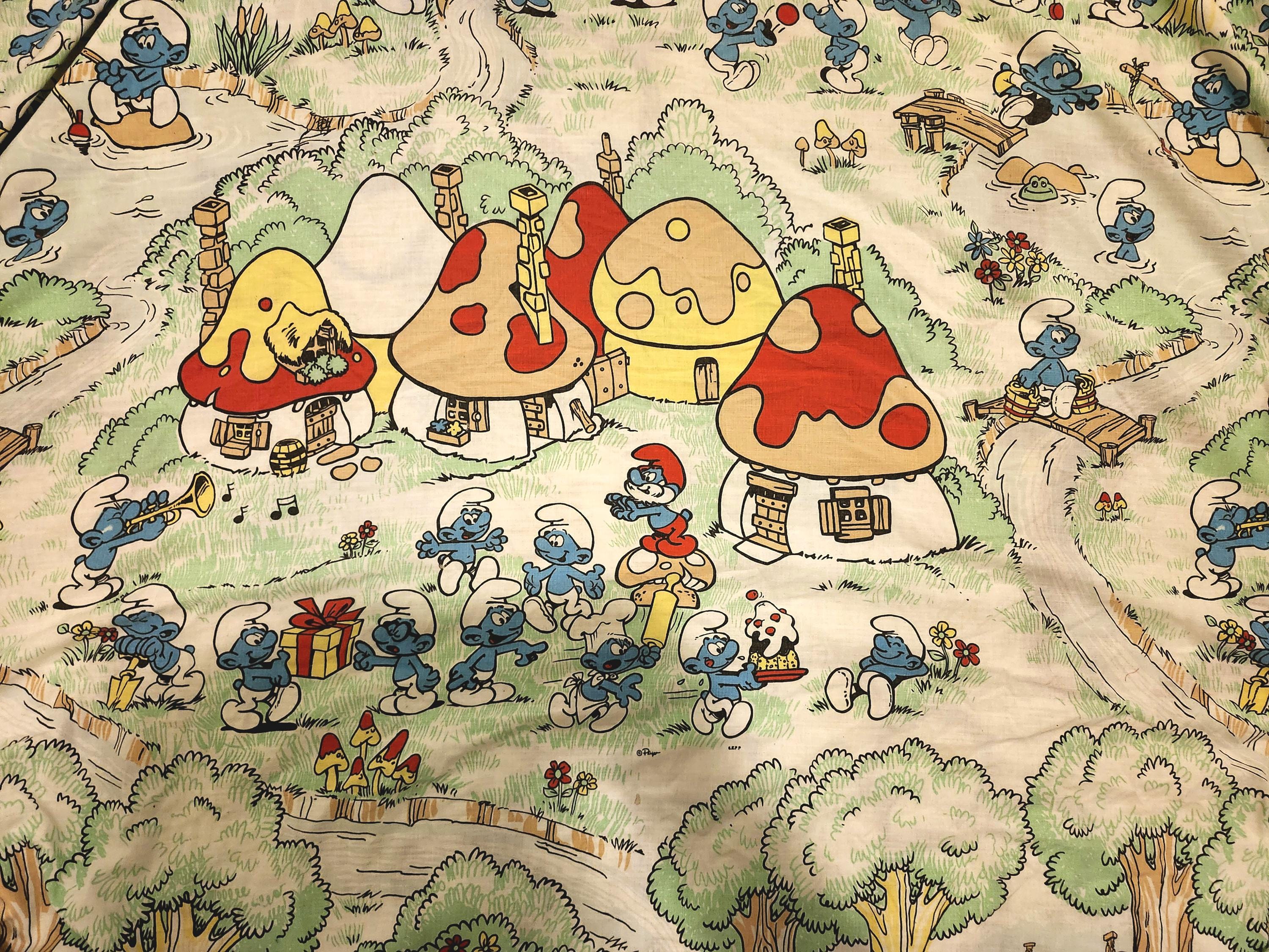Smurfs Bedding - Etsy