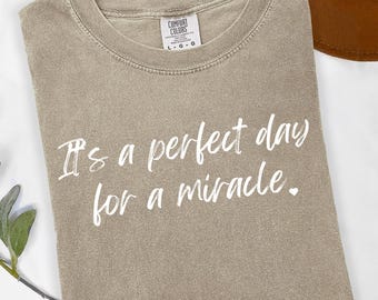 Perfect Day for a Miracle Shirt - IVF Gift - Surgery - Comfort Colors Unisex - Believe in Miracles