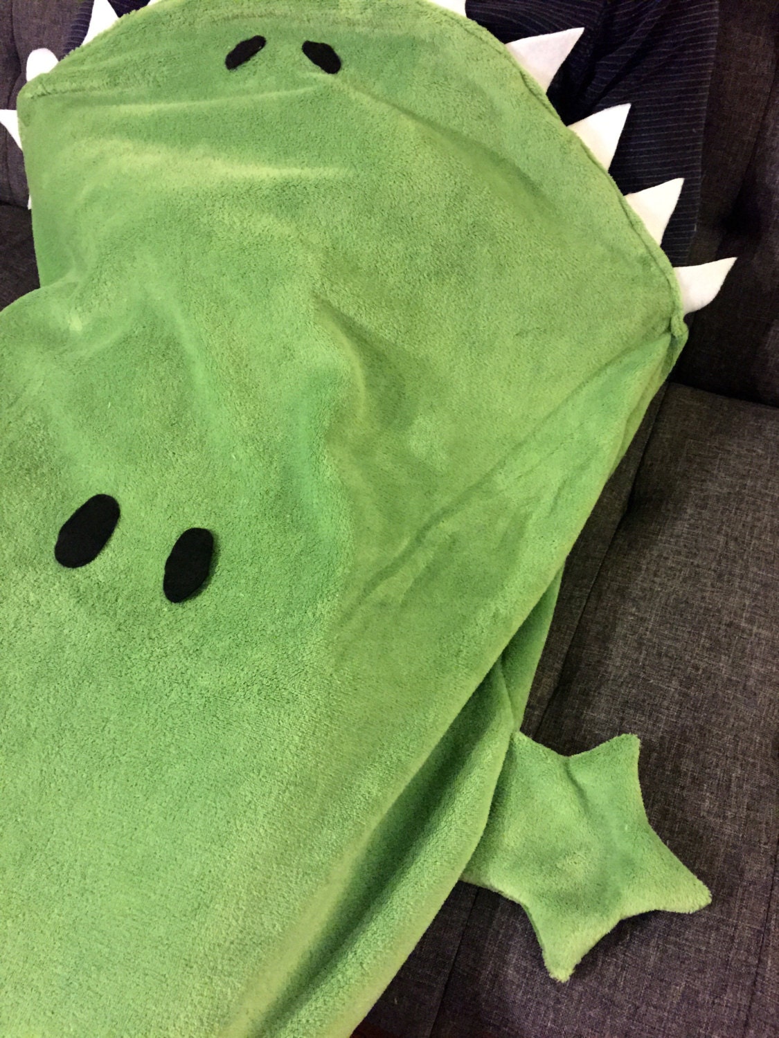 Blanket Alligator Bite Adult / Child Green Minky Fuzzy Tail - Etsy