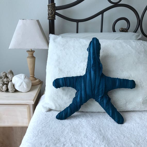 Starfish Pillow Mermaid Decor Beach House Under The Sea Bedroom Nursery Nautical Pillows Baby Shower Birthday Party Kids Room Decorations