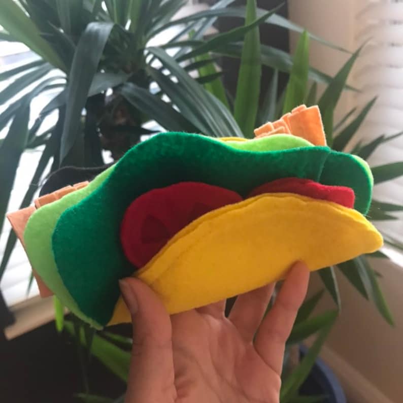 Felt Taco Food Pretend Play Food Kitchen Build Your Own Etsy