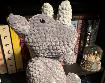 Handmade crochet rhino