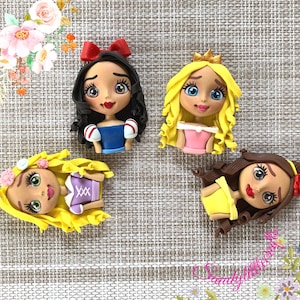 Clay centers for bows, Clay centers for hairbow, Biscuit Dolls, Doll Air Dry Clay, Handmade Clays charm, Clay centerpiece, Clay Applique.