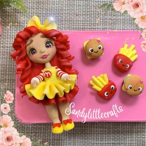 Clay Center for Bows, Clay Hair Bow, Dolls for Bows, Cold Porcelain Dolls, Clay Embellisments, Doll Handmade Clay, Flat Back Clay.