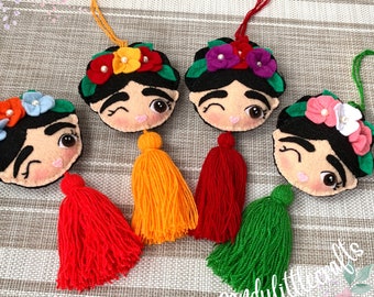 Adornos Frida/ Pompón Frida/ Adornos Mexicanos/ Bolsa Borla Mexicana/ Decoraciones Mexicanas/ Favores Mexicanos/ Boda Mexicana.