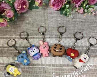 BTS Keychain, Kpop Bts keychain, Bts21 Charms, BTS Kpop Gifts, Keychain Charms, BTS Kpop Gifts, Bts Shooky, Bts Mang, Bts Koya, Bts Tata