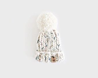 Super Chunky Stargazer Hat - White - Newborn, baby, children & adult size