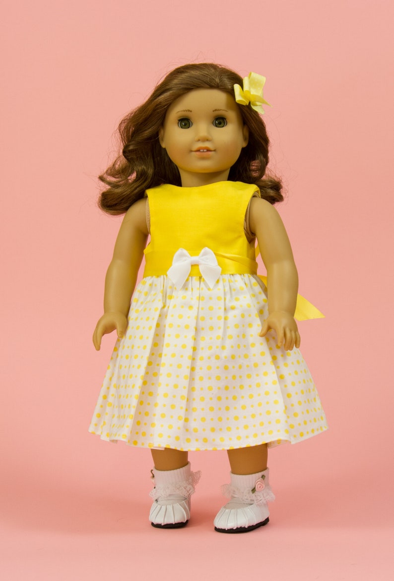 YELLOW DOLL DRESS 18inch Doll Clothes American Girl Doll Etsy