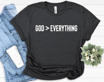 Gott über alles Christliche T-Shirt: Trendiges Glaubenskleid