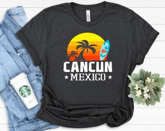Cancun Mexico Beach T-Shirt: Sunshine Summertime Vacation Tee