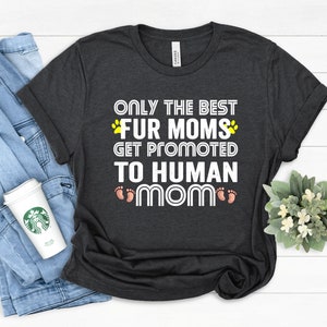 Camiseta de Mamá Peluda Promovida a Mamá Humana: Regalo para anunciar el embarazo