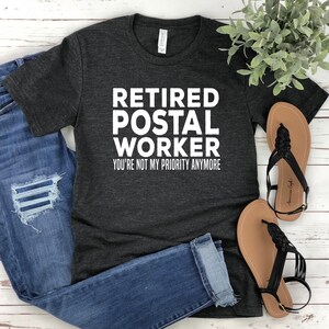 Camisa de trabajador postal jubilado, camisa de correo, camisa de dama de correo, camisa de cartero, camisa de cartero, regalo de trabajador postal, regalo de cartero, cartero jubilado