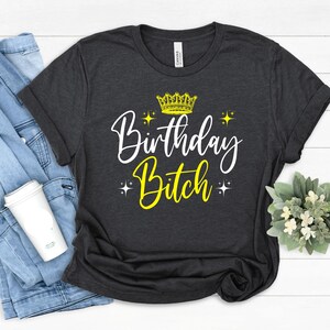 Maglietta Birthday Bitch, Maglietta per festa di compleanno, Maglietta divertente, Maglietta per ragazza del compleanno, Maglietta Birthday Squad, Maglietta Birthday Donna, Maglietta Bitch Squad