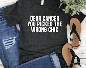 T-shirt de lutte contre le cancer, chemise de destruction du cancer, chemise de survivant du cancer, cadeaux de guérison du cancer, chemise de chimiothérapie, chemise de lutte contre le cancer