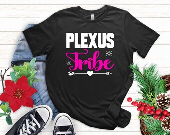Plexus Tribe Shirt, Lebe gesund, liebe das Leben, ringgesponnenes Baumwoll-T-Shirt