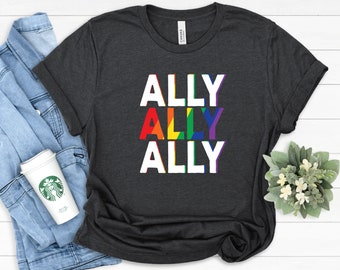 Verbündeter T-Shirt, stolz Parade Shirt, LGBT Ally, Gleichheit Tee, stolz Enmonat, Menschheit Shirt, stolze Woche, Queer Geschenk-t