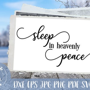 Sleep in Heavenly Peace Script Religious Christmas Design Eps Png Pdf ...