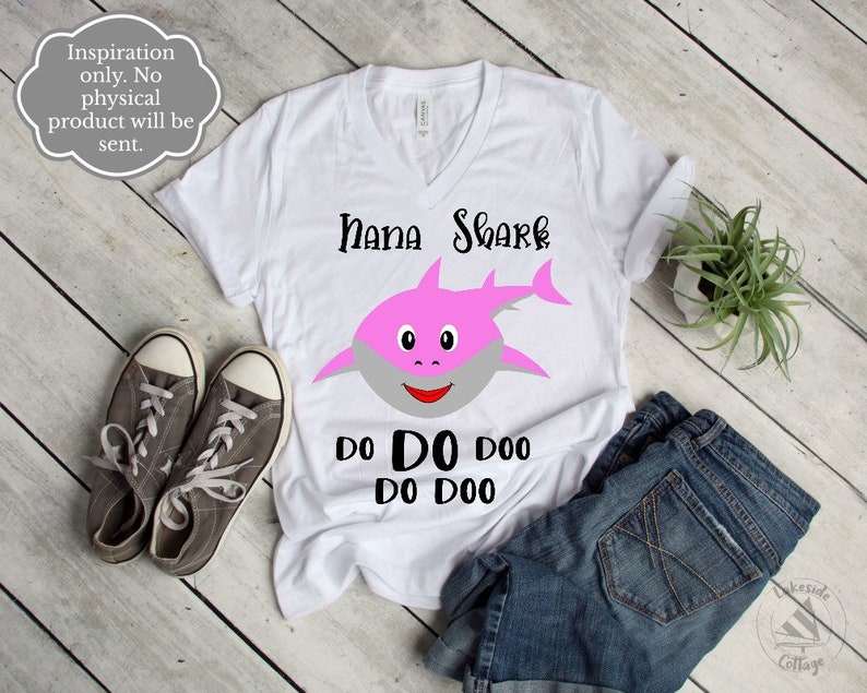 Nana Shark Do Do Doo Do Doo Nana Shark Doo svg Shark Face ...