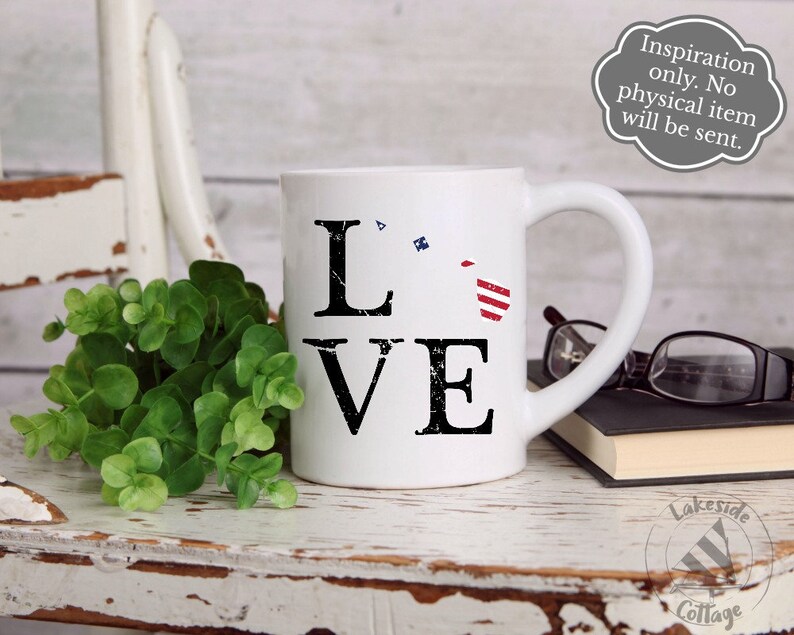 Download LOVE Hawaii 4th of July svg Memorial Day svg American | Etsy
