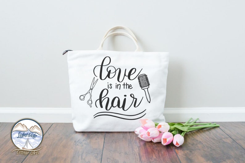 Download Love is in the Hair Hair Stylist design dxf eps svg png ...