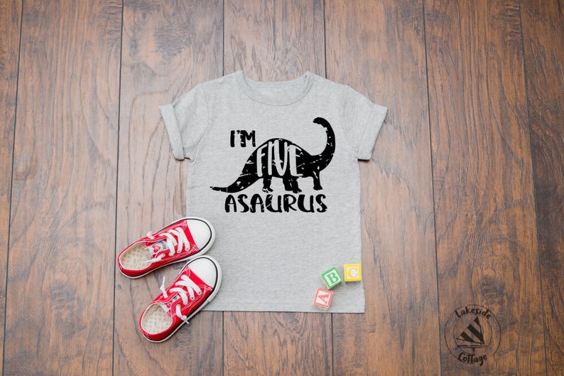 Download I'm Five Asaurus Dinosaur clip art printable svg eps dxf ...