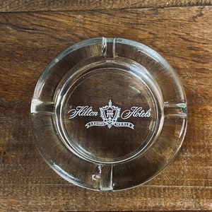 Hilton Hotels Ashtray/ Souvenir Ashtray/ Hilton Hotels Logo/ Tobacciana