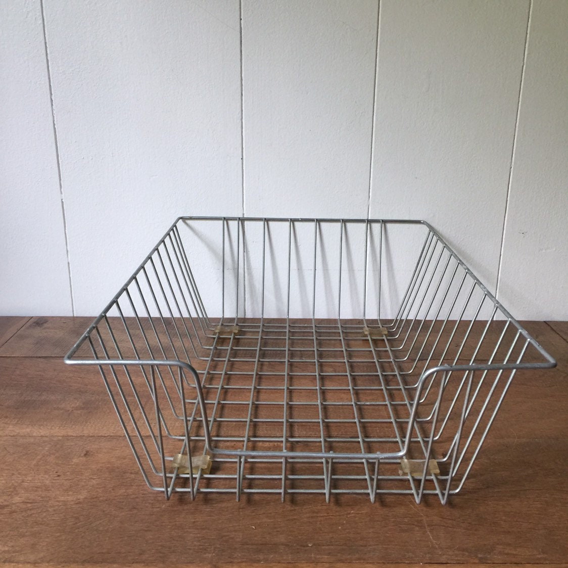 Vintage Wire Office Basket/Metal Desktop Organizer/Inbox or Etsy