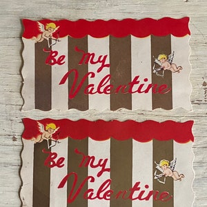 1960s/ Be My Valentine Card/ Used Card/ Smaller Card /Child’s Valentine Card/ Set of 2