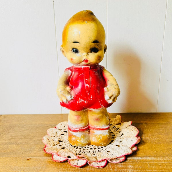 Antique/Vintage Chalkware Kewpie Doll/Figurine /Carnival-style Doll/Carnival Prize/ **AS IS**