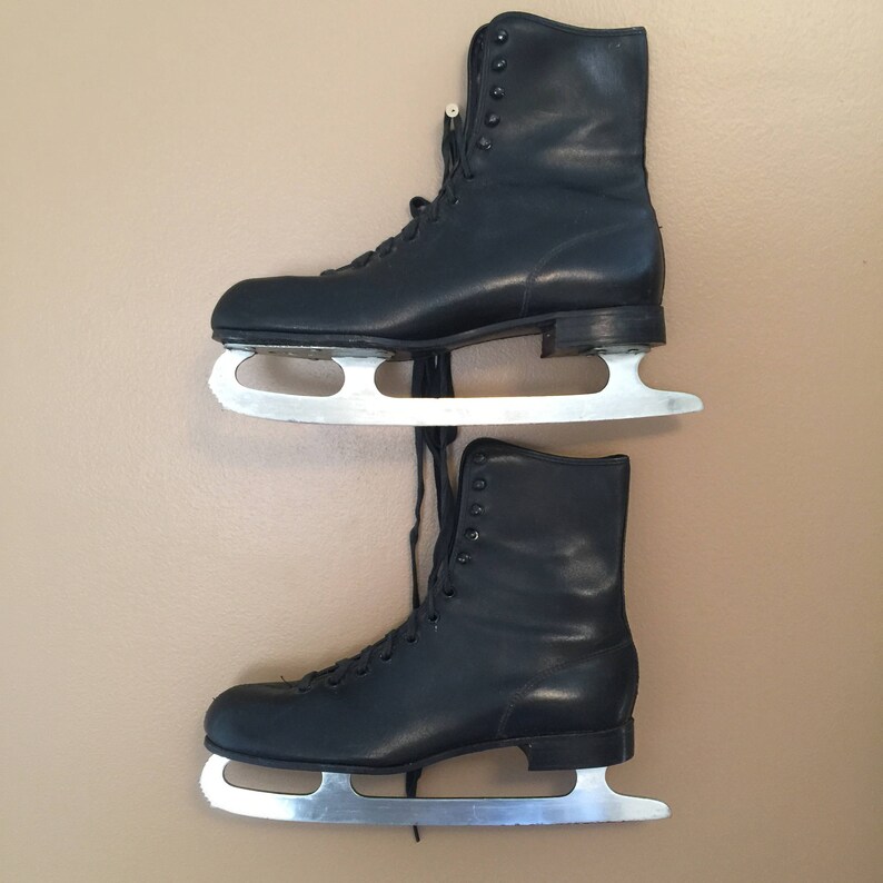 1960s Vintage Mens Ice Skates/ Ice Skates/ Men's Black Etsy