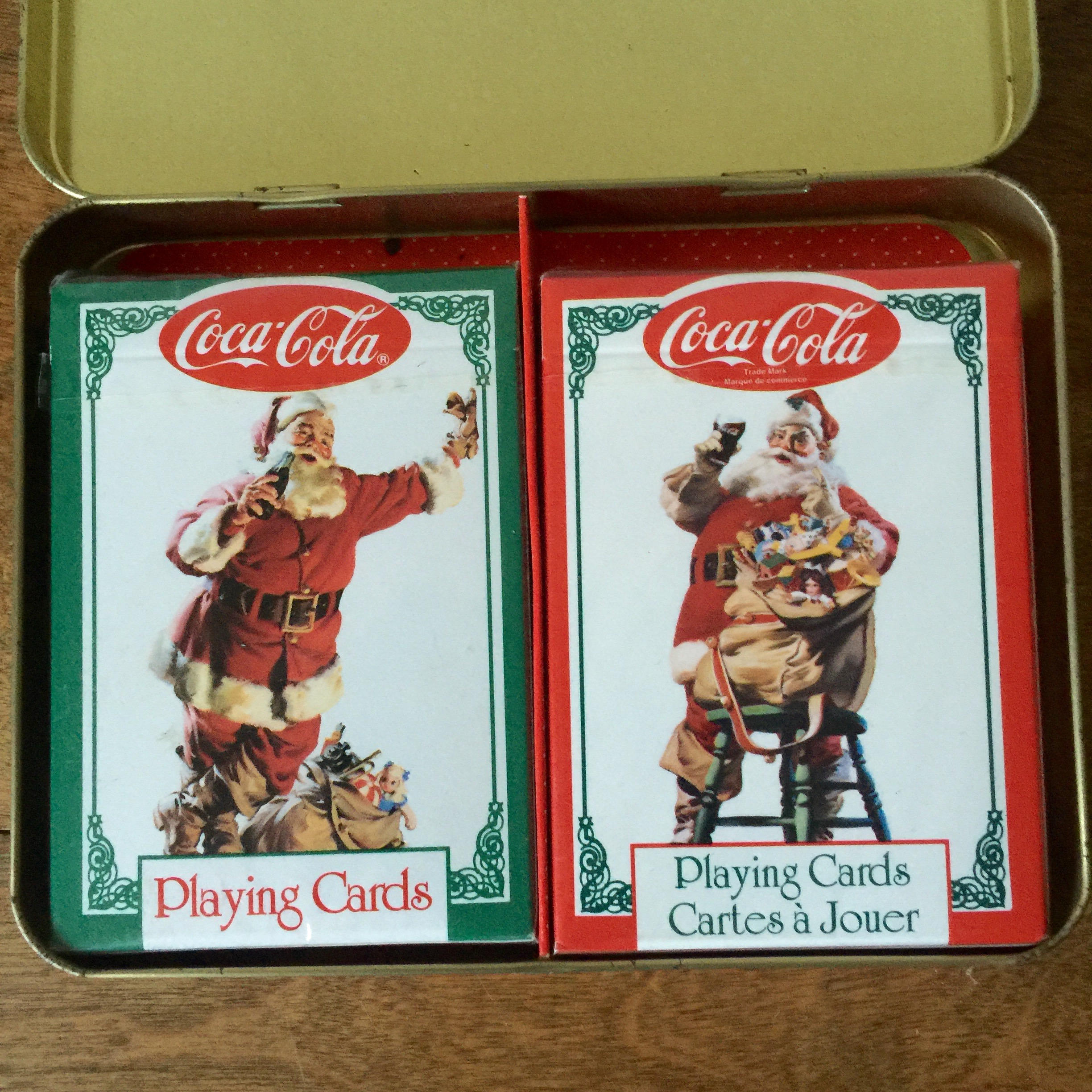 1994 Vintage Coca Cola Santa Playing Cards Unopened Sealed Etsy