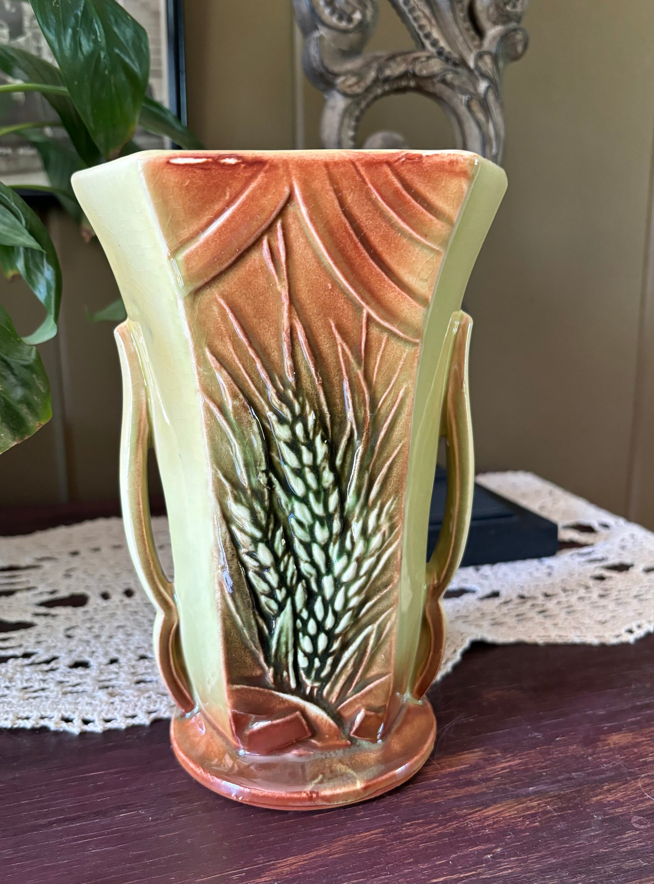 1950s / Midcentury / Mccoy Pottery Vase/ USA/ Wheat Design - Etsy