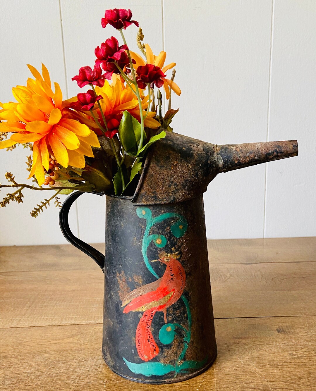 Vintage Tin Oil /can Industrial Oil Can/ Midcentury/ 1958/ Etsy