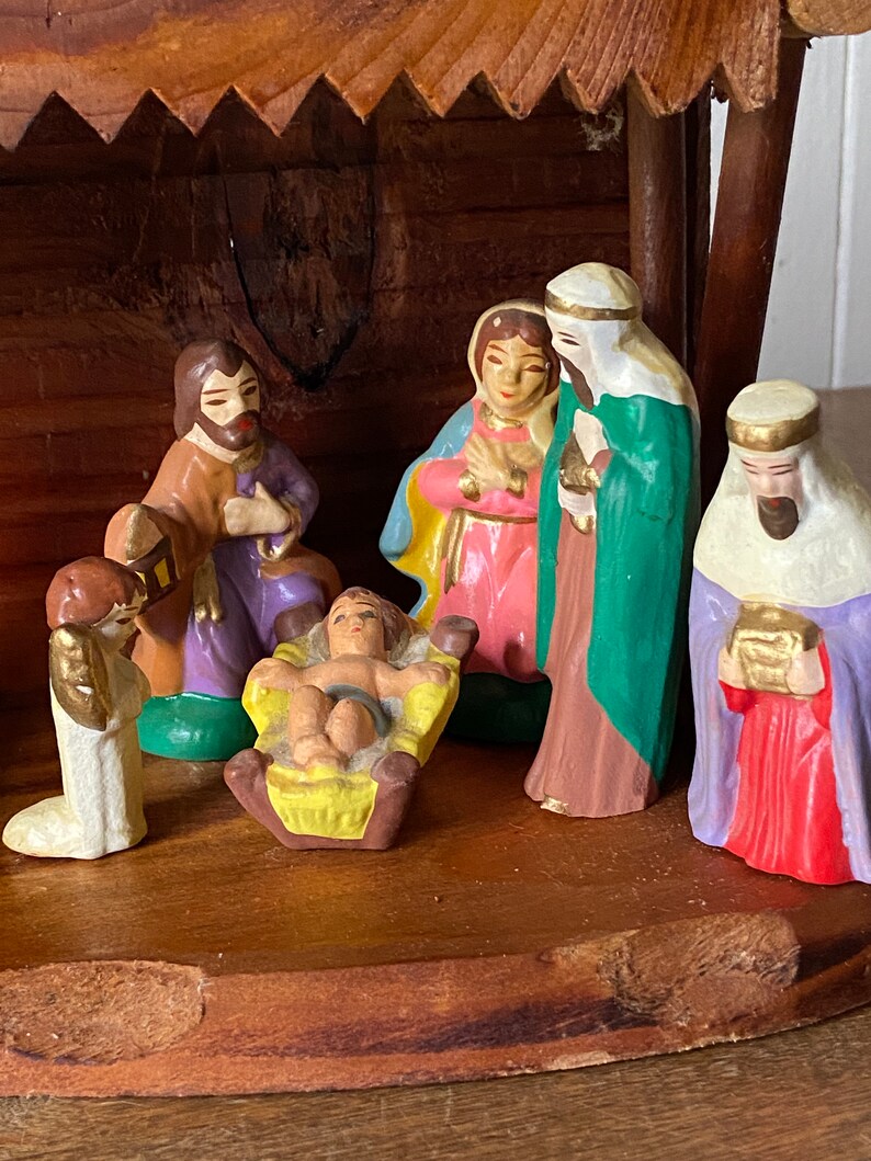 1960s/ Vintage Nativity Set/ Hand Painted/ Religious/ Holiday | Etsy
