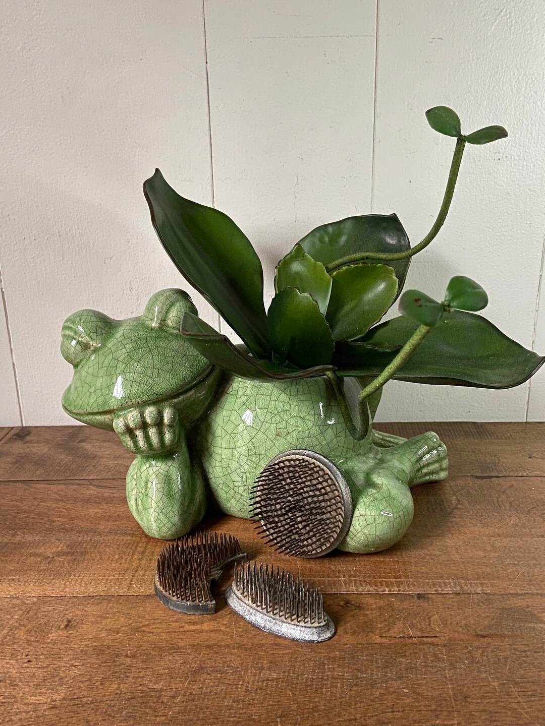 Flower Frogs/ Pin Frogs/ Set of 3/ Metal Frogs/ Flower Etsy