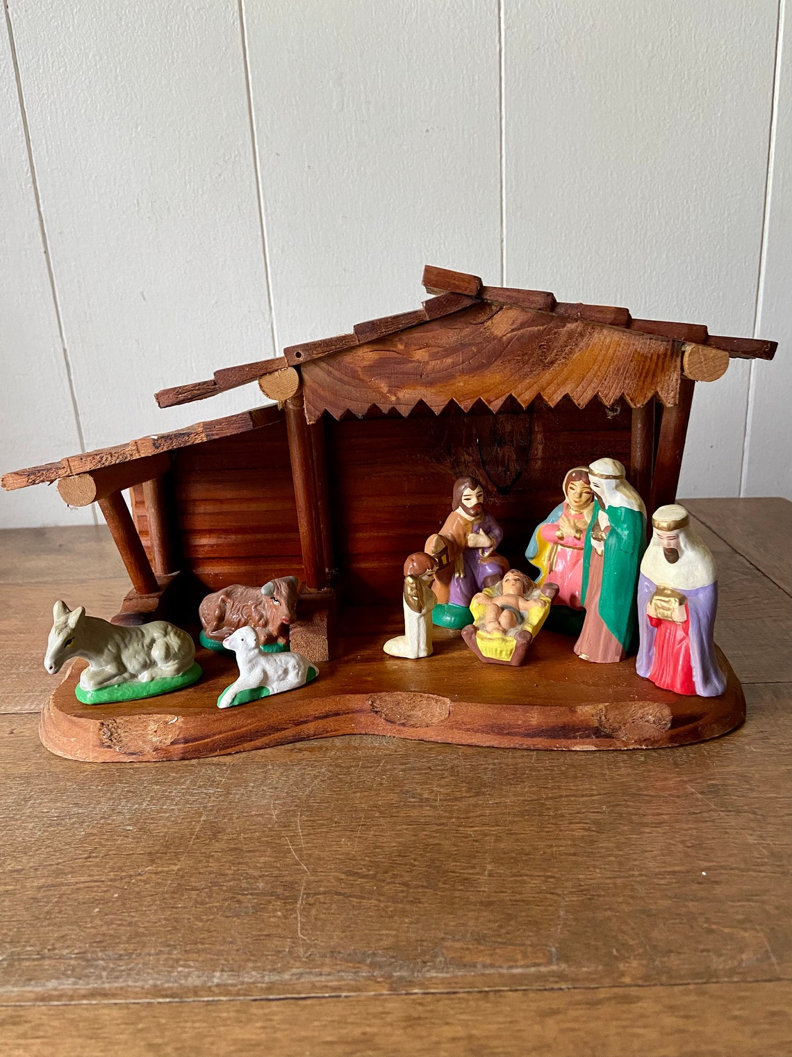 1960s/ Vintage Nativity Set/ Hand Painted/ Religious/ Holiday | Etsy