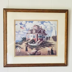 Charles Wysocki Jr. Framed Print/ “A Delightful Day On Sparkhawk Island”/ Under Glass