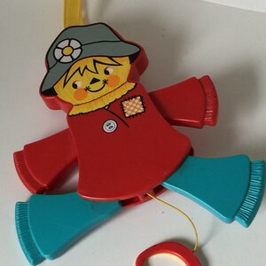 1978/Fisher-Price Baby Crib Toy/Jumping Jacks-Scarecrow Pull Toy/423 image 2