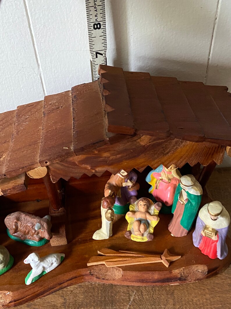 1960s/ Vintage Nativity Set/ Hand Painted/ Religious/ Holiday | Etsy